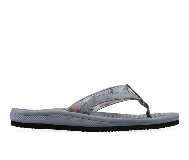 Women's White Mountain Bays Flip-Flops in Light Blue color