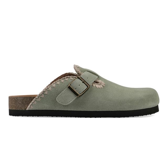 Women's White Mountain Bendees Clogs in Sage Green color