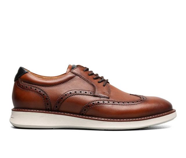 Florsheim Launch Wingtip Ox Dress Shoes in Cognac Mlt color