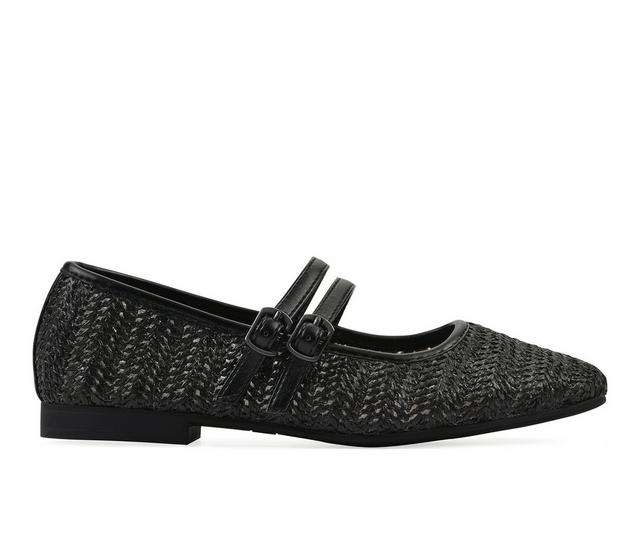 Women's White Mountain Bocage Flats in Black W color
