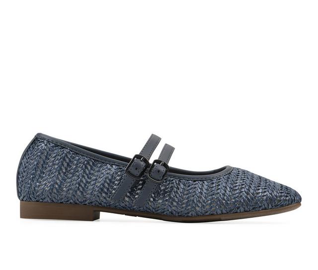Women's White Mountain Bocage Flats in Blue color
