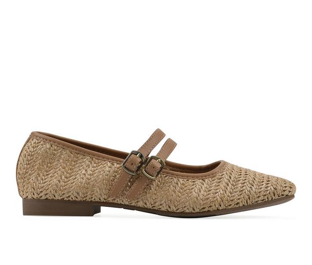 Women's White Mountain Bocage Flats in Dark Natural color