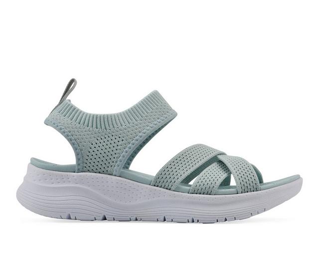 Women's White Mountain Charry Sandals in Cotton Blue color