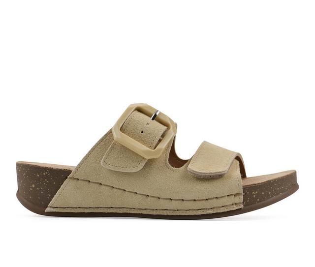 Women's White Mountain Fearful Footbed Sandals in Butter Cream color