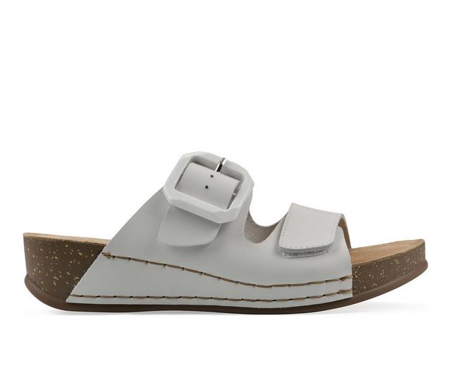 Women's White Mountain Fearful Footbed Sandals in White color