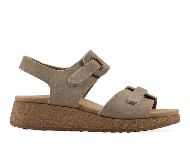 Women's White Mountain Gelato Wedge Sandals in Sandalwood color