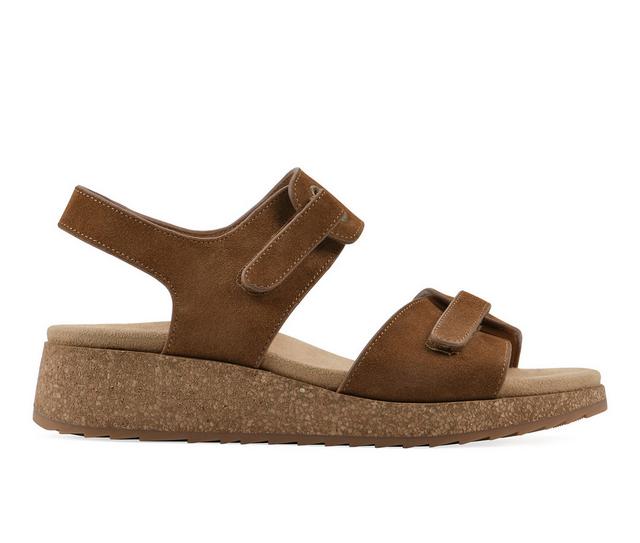 Women's White Mountain Gelato Wedge Sandals in Whiskey color