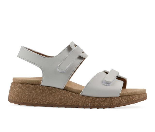 Women's White Mountain Gelato Wedge Sandals in White color