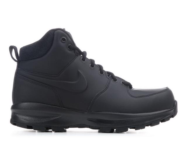 Men's Nike Manoa Leather Boots in Black/Black color