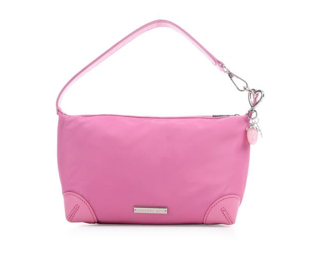 Madden Girl Nylon Shoulder with Charms Handbag in Soft Berry color