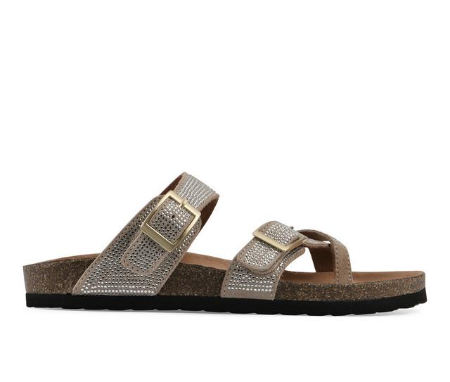 Women's White Mountain Grays Footbed Sandals in Sandalwood color