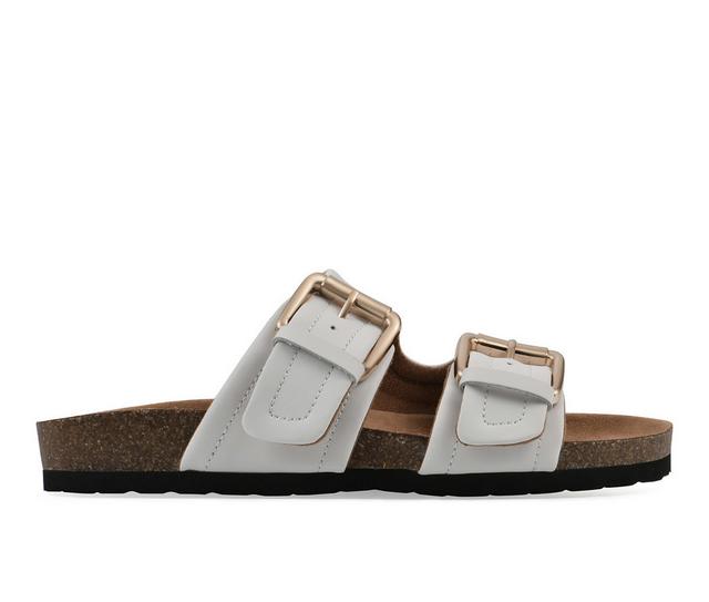 Women's White Mountain Griffon Footbed Sandals in White color