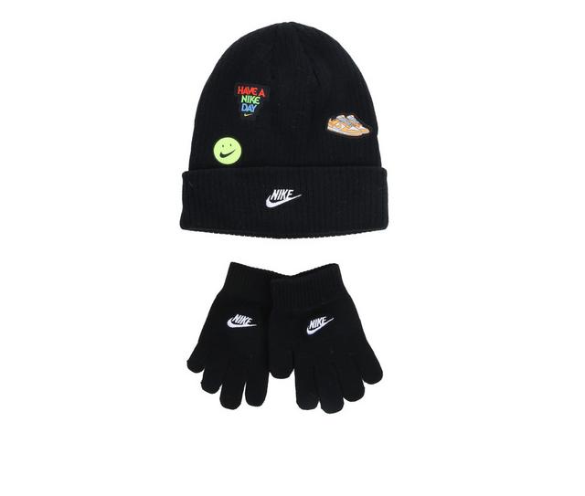 Nike Patch Peak Beanie Set in Black24 color