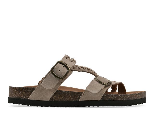 Women's White Mountain Haziest Footbed Sandals in Sandalwood color