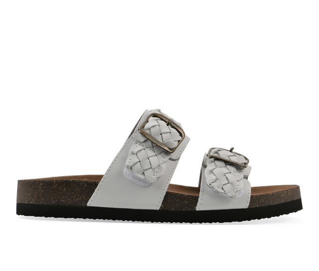 Women's White Mountain Hey Hey Footbed Sandals in White color