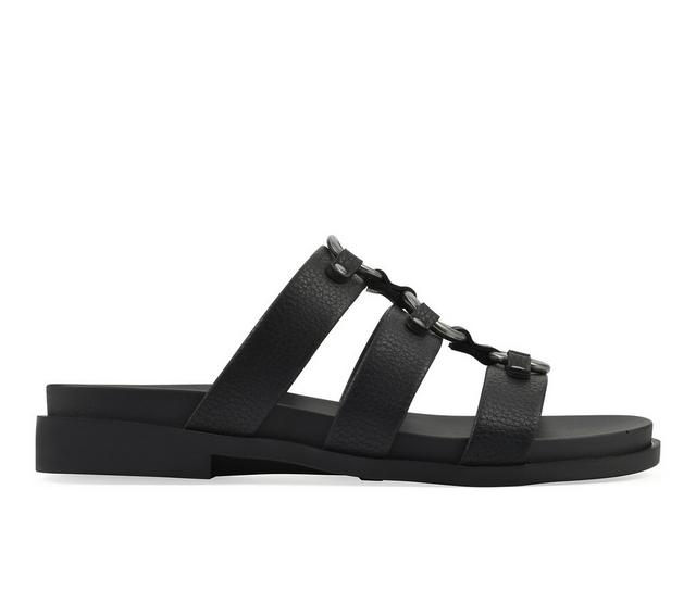 Women's White Mountain Koala Slide Sandals in Black color