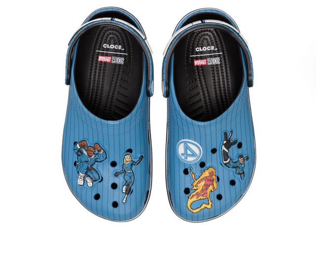 Adults' Crocs Fantastic 4 Classic Clogs in Blue Multi color