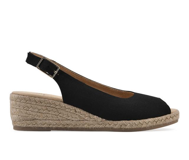 Women's White Mountain Maize Wedges in Black W color