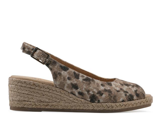 Women's White Mountain Maize Wedges in Leopard color