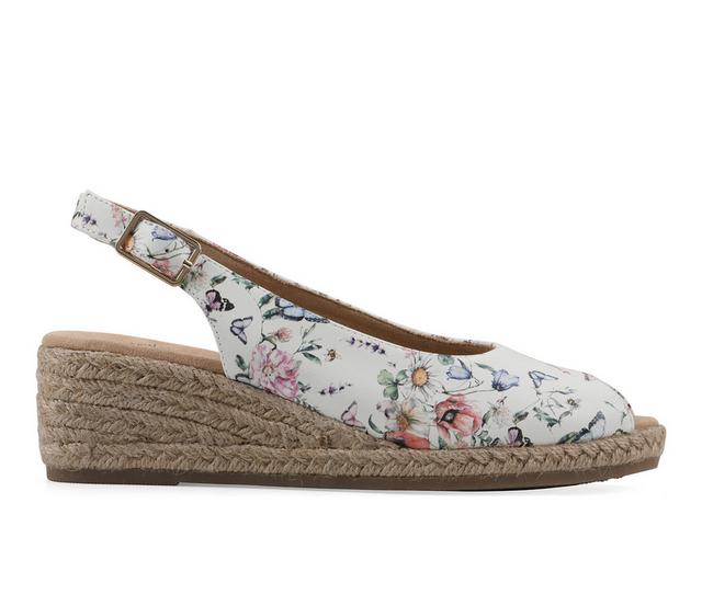 Women's White Mountain Maize Wedges in White Multi color