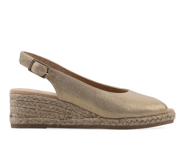 Women's White Mountain Maize Wedges in Antique Gold color