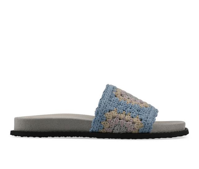 Women's White Mountain Maxim Footbed Sandals in Dusty Teal color
