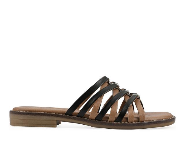 Women's White Mountain Mazy Sandals in Black color