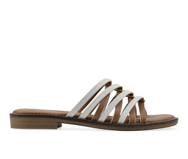 Women's White Mountain Mazy Sandals in White color