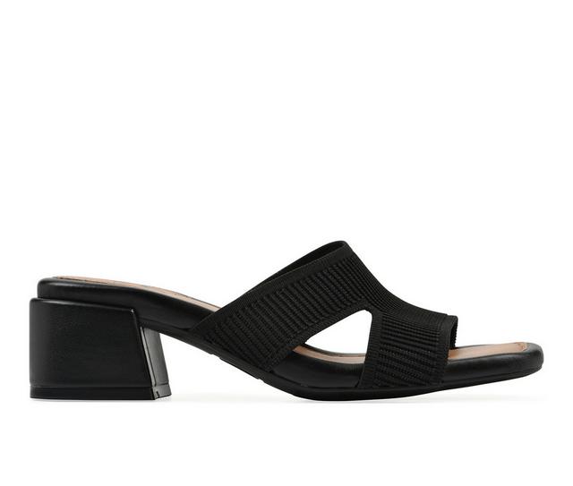Women's White Mountain Milled Dress Sandals in Black color