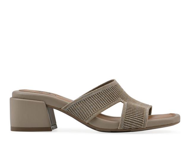 Women's White Mountain Milled Dress Sandals in Gold color