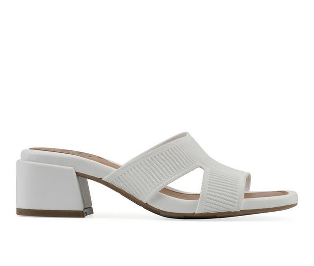 Women's White Mountain Milled Dress Sandals in White color
