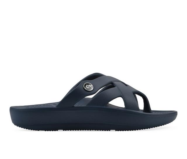 Women's White Mountain Rip Sandals in Navy color