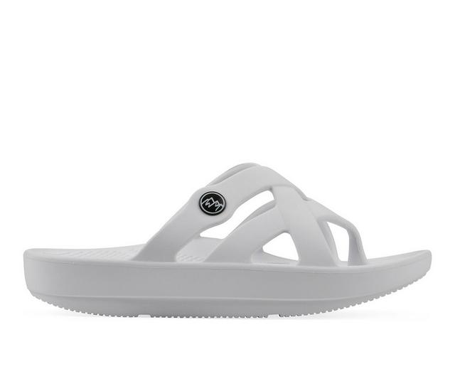 Women's White Mountain Rip Sandals in White color