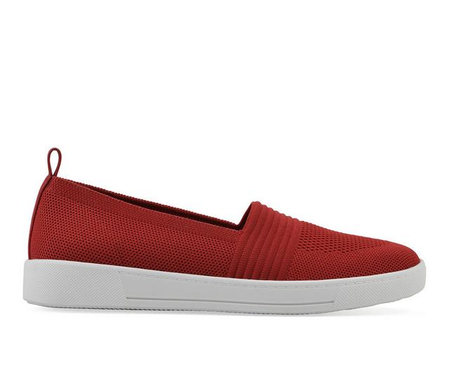 Women's White Mountain Upright Sneakers in Cruella Red color