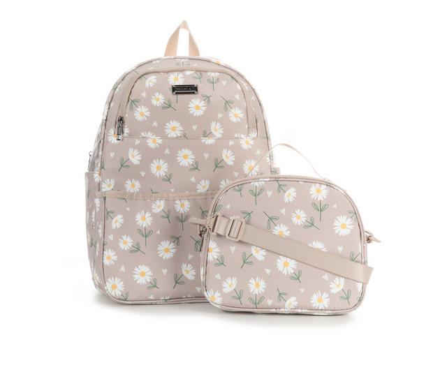 Madden Girl Nylon Dome Backpack & Lunch Tote in Daisy Heart color