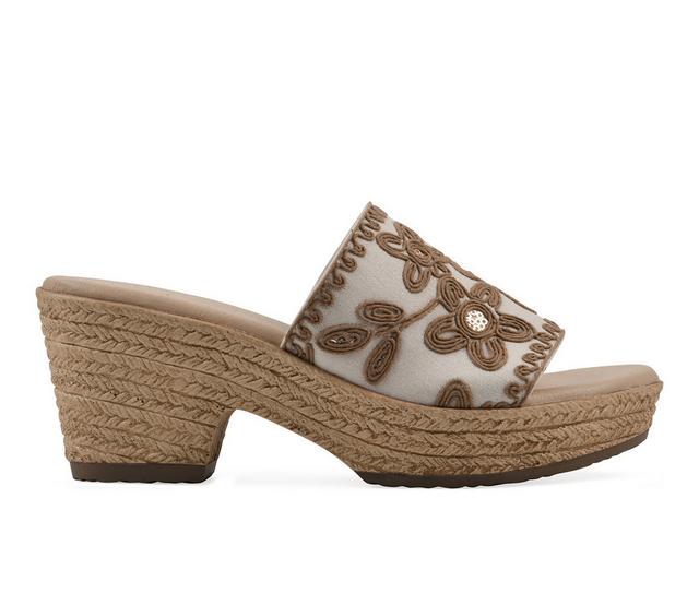 Women's Cliffs by White Mountain Blancia Wedges in Natural/Tan color