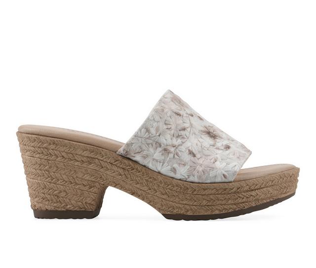 Women's Cliffs by White Mountain Blancia Wedges in White Floral color