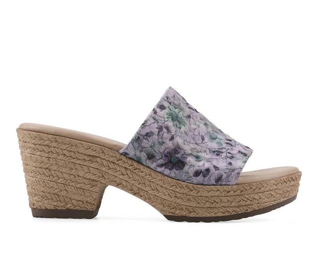 Women's Cliffs by White Mountain Blancia Wedges in Lavender Floral color