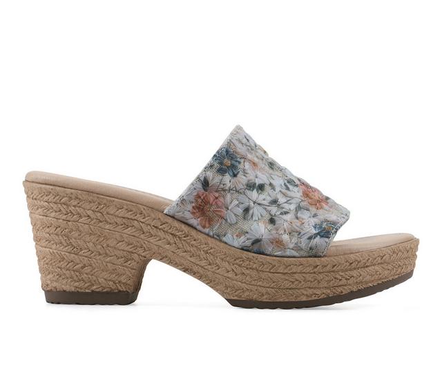 Women's Cliffs by White Mountain Blancia Wedges in Blue Floral color