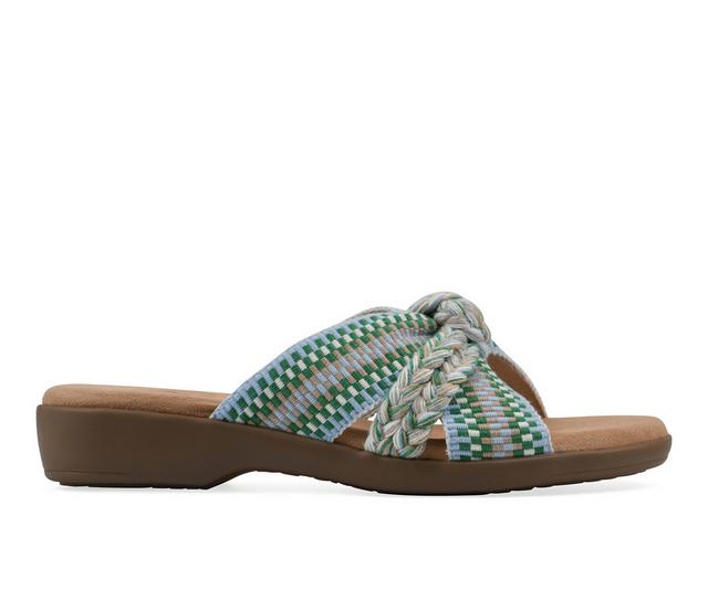 Women's Cliffs by White Mountain Blinding Sandals in Green/Multi color
