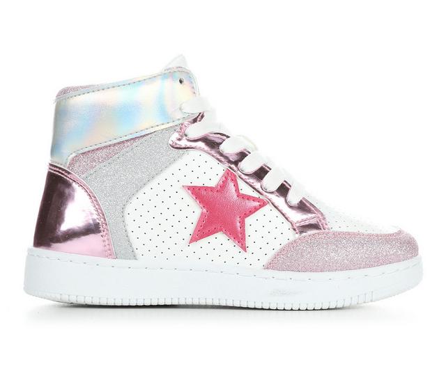 Kensie Girl Star Hi-Top 12-5 in White/Pink color
