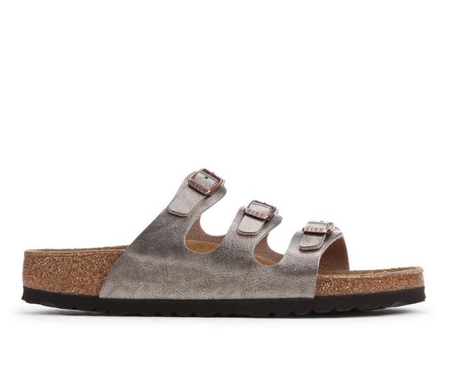 Women's Birkenstock Florida Graceful Footbed Sandals in Taupe color