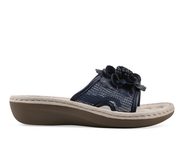 Women's Cliffs by White Mountain Chill Wedges in Navy W color