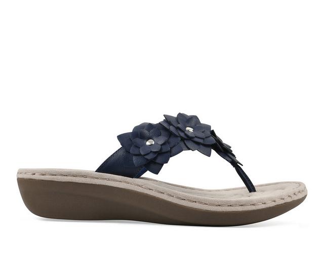 Women's Cliffs by White Mountain Content Wedges in Navy color