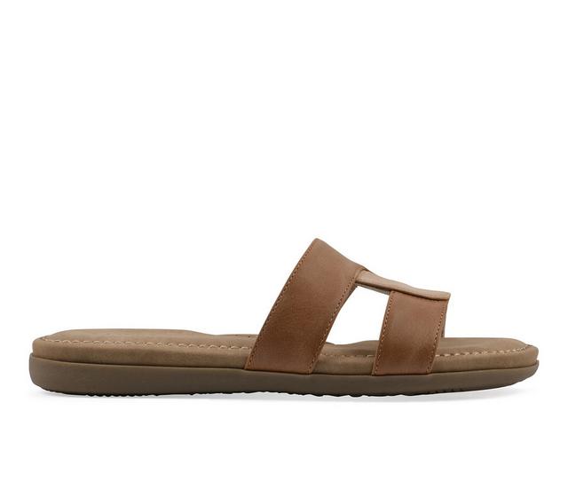 Women's Cliffs by White Mountain Fraida Slide Sandals in Natural color
