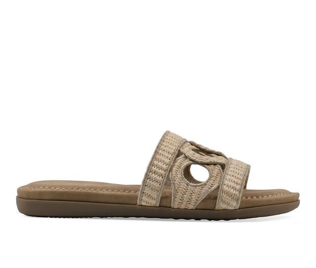 Women's Cliffs by White Mountain Fraly Slide Sandals in Natural color