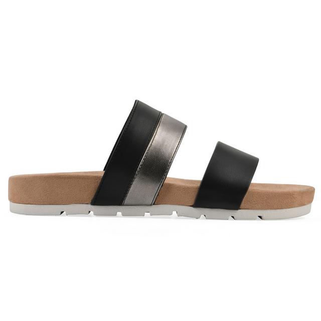Women's Cliffs by White Mountain Tammy Slide Sandals in Black color