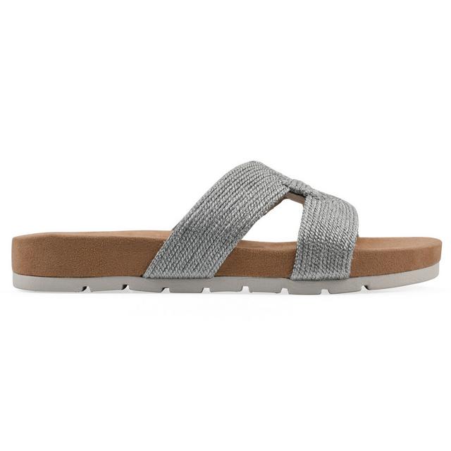 Women's Cliffs by White Mountain Tindra Sandals in Silver color