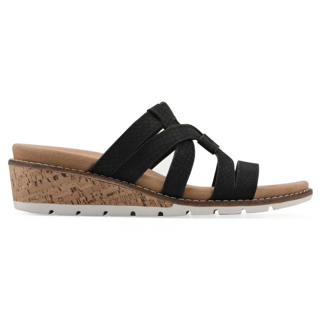Cliffs by White Mountain Tinisha Wedges in Black color