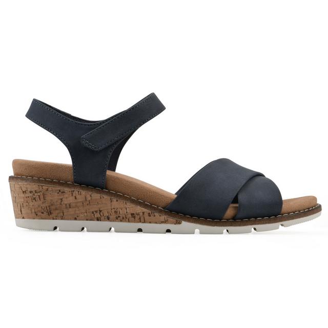 Women's Cliffs by White Mountain Tinna Wedges in Navy color